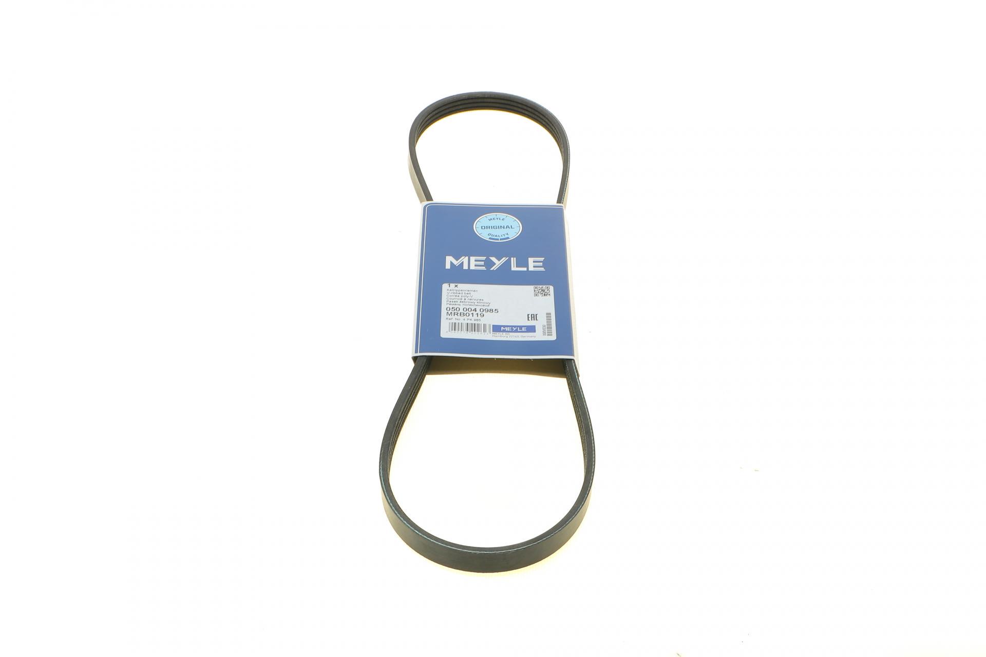 Ремень генератора Meyle Fiat Ducato 2.3JTD 02-AC 4PK985- 050 004 0985