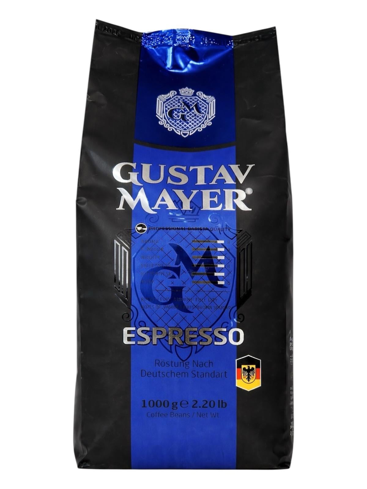 Кофе зерновой Gustav Mayer Espresso Арабика 80%/Робуста 20% 1 кг (60087) Кофе зерновой Gustav Mayer Espresso Арабика 80%/Робуста 20% 1 кг (60087)
