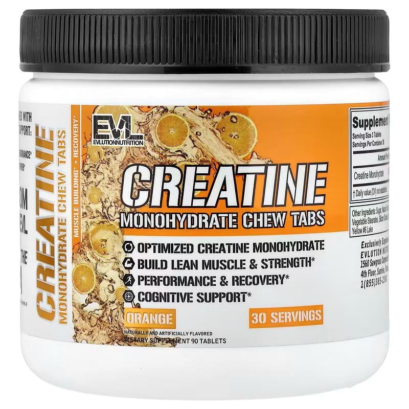 Креатин моногідрат Evlution Nutrition Creatine Monohydrate Orange 90 таб.