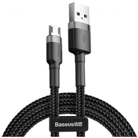 Кабель BASEUS Cafule USB for Micro 2,4A 1 м Gray/Black (CAMKLF-BG1)