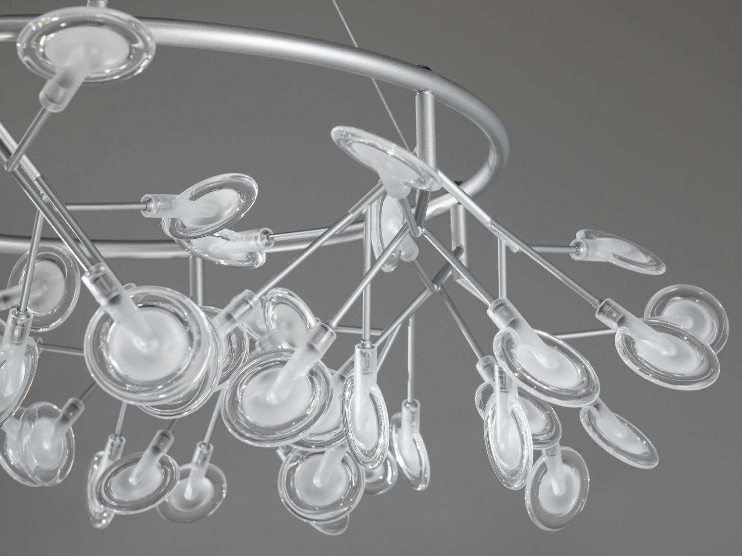 Люстра підвісна Світлячок 54 ламп Хром сатин (Y887-54C SL) - фото 4 Люстра підвісна Світлячок 54 ламп Хром сатин (Y887-54C SL) - фото 4