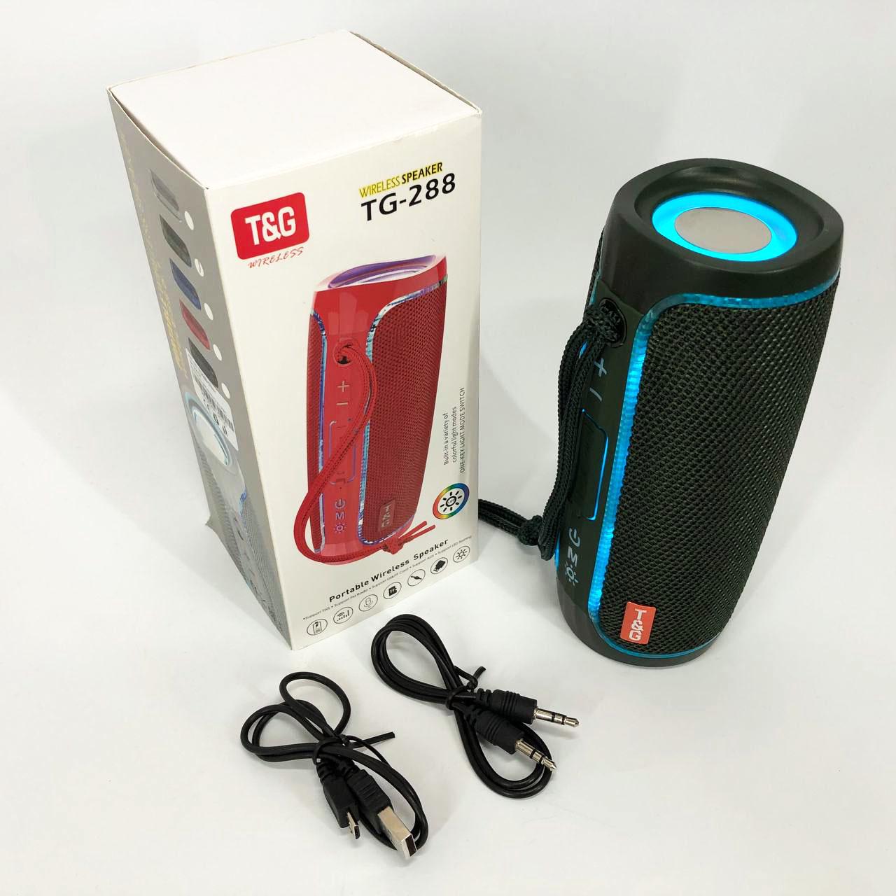 Портативна колонка Bluetooth з LED підсвічуванням Зелений (TG288) - фото 13