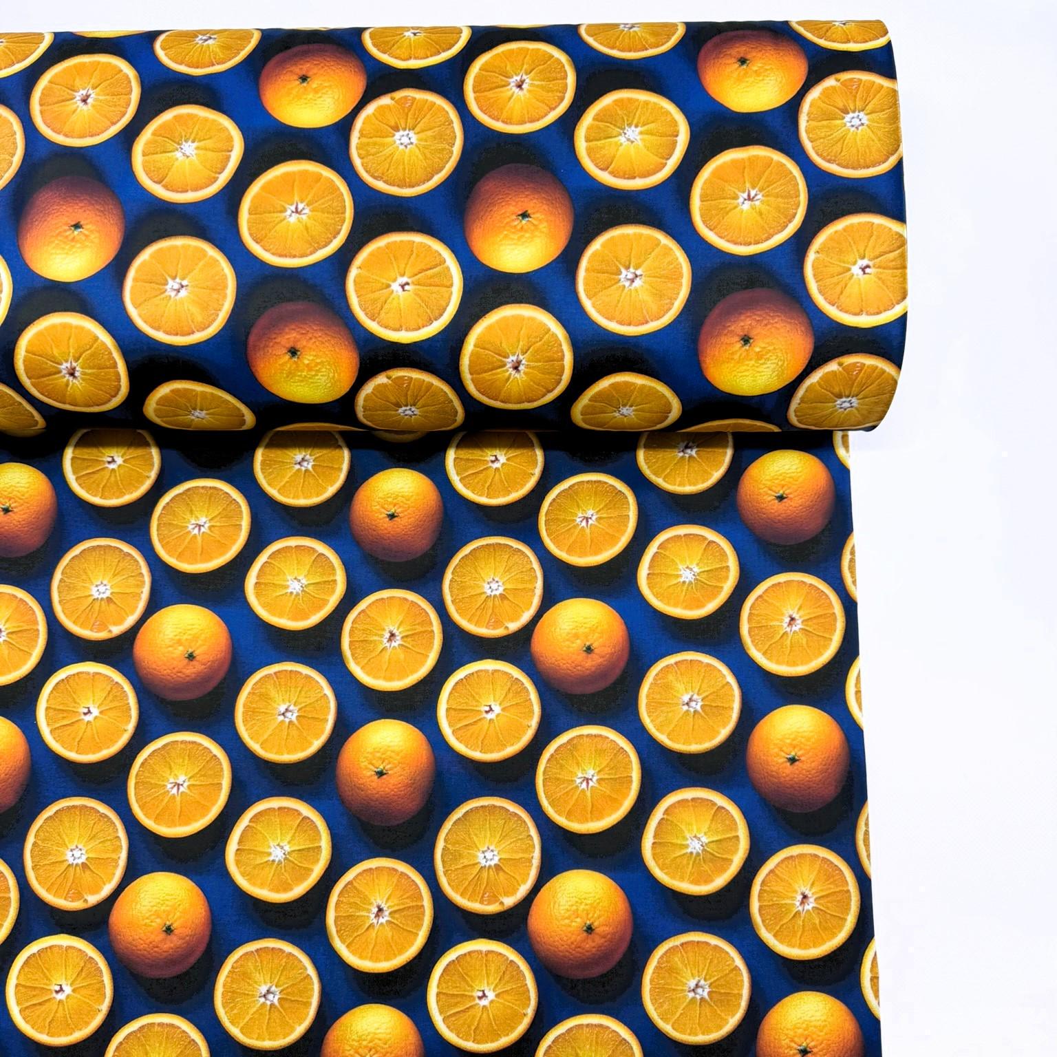 Ткань для постельного белья ранфорс апельсины 240 см (777-1)