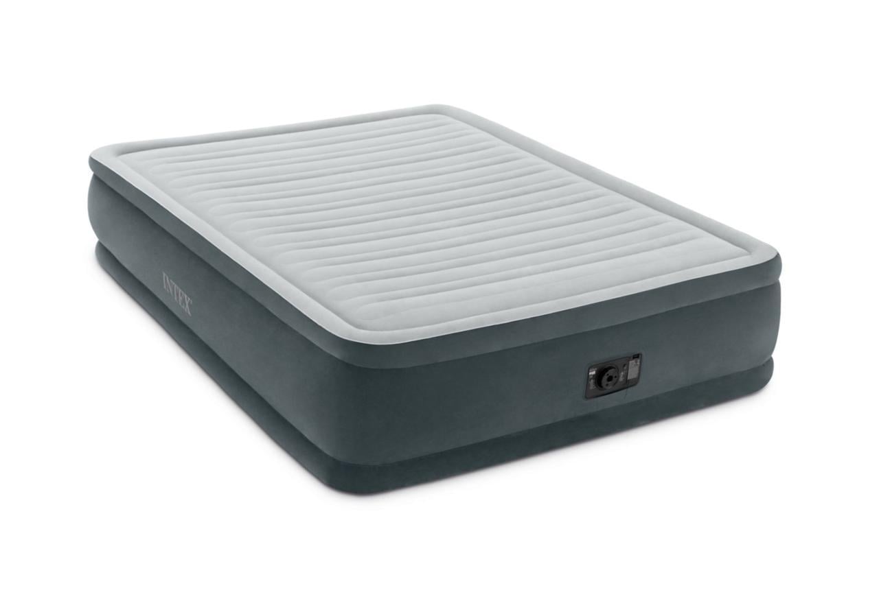 Надувная кроватьс насосом Intex 64414 203x152 см Grey