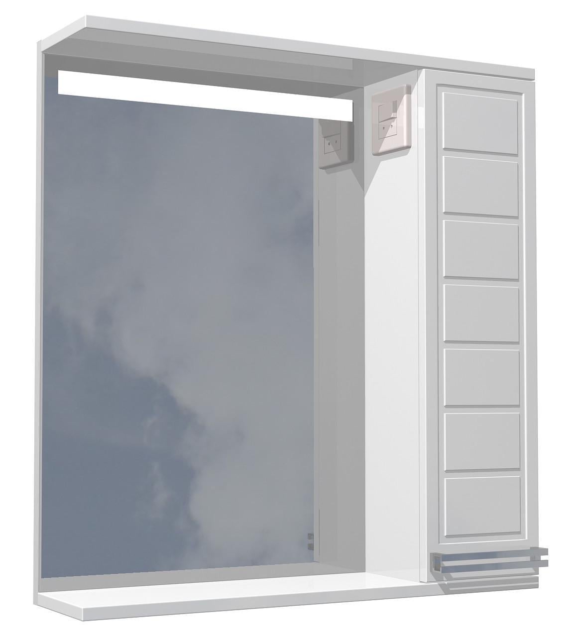 Зеркальный шкаф для ванной комнаты правый AVT Лайн с LED-подсветкой 65 см (30410912)