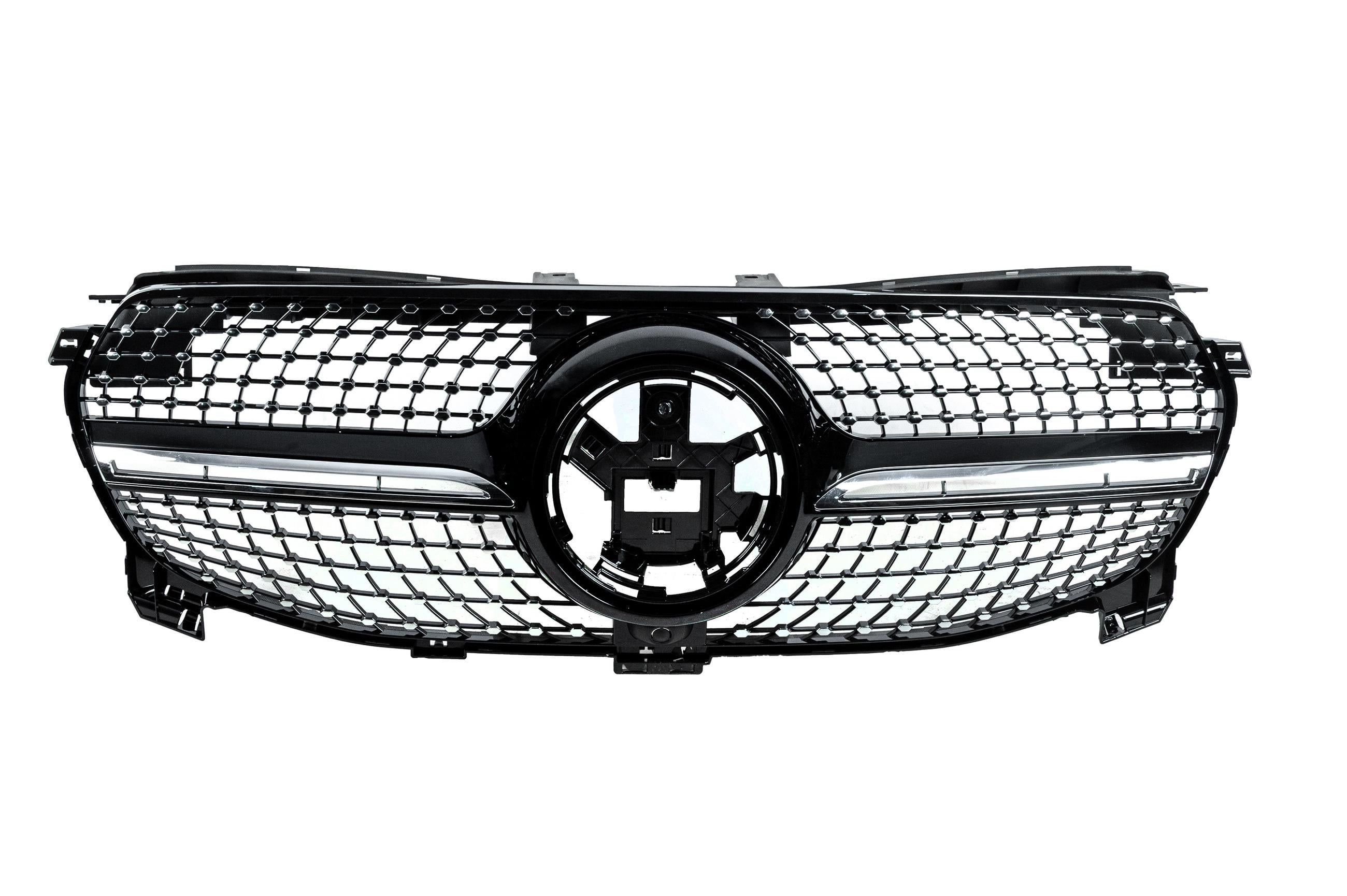 Решетка передняя Diamond Silver для Avantgarde/AMG-Line/E43 AMG/E53 AMG 2016-2020 с местом под Cixtai для Mercedes E-class coupe C238