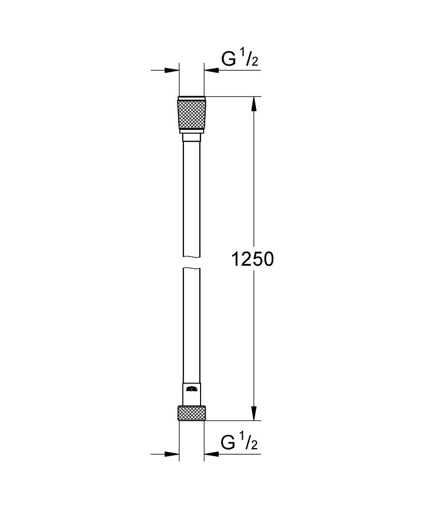 Шланг для душу силіконовий Grohe Silverflex 28362KF1 1250 мм Чорний (170540) - фото 2