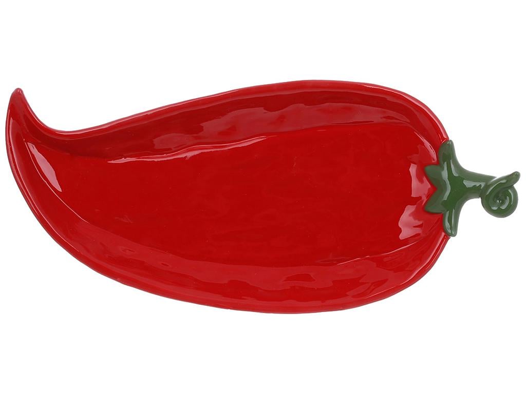 Тарелка керамическая Pepper 33х15х6 см Красный (BDI-928-095)