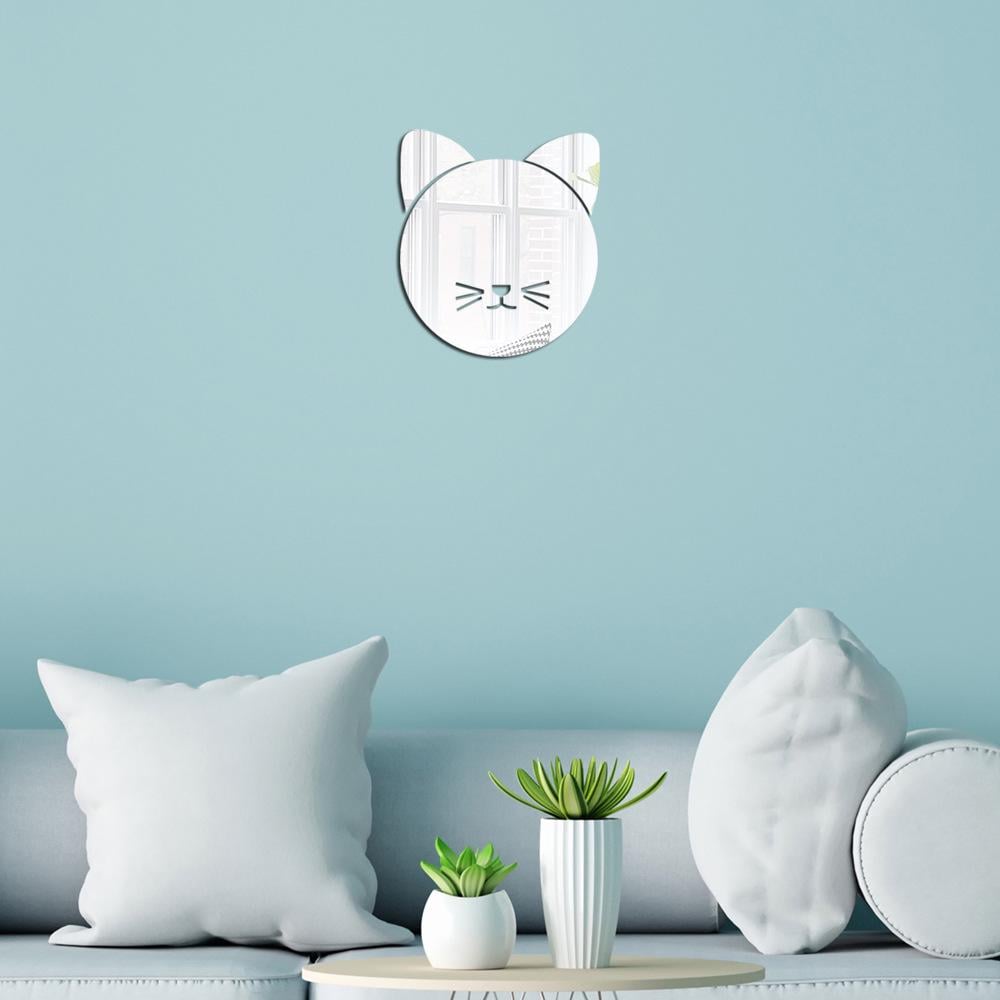Наклейка зеркальная на стену Meow акриловая для интерьера 23х20 см (010055)