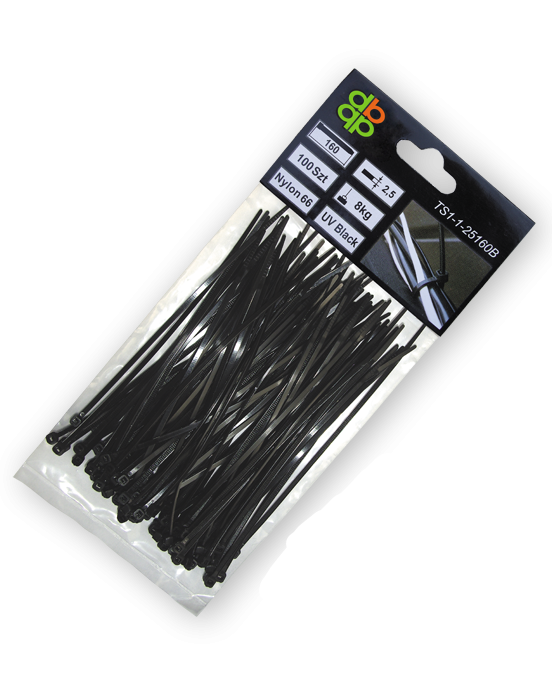 Стяжки кабельные пластиковые Bradas 3,6x300 мм 100 шт. UV Black