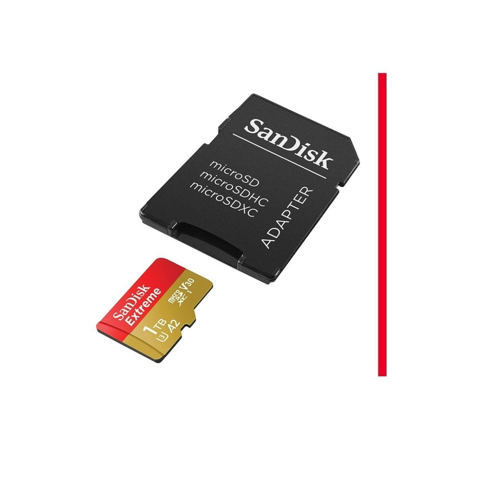 Карта памяти SanDisk 1 TB microSDXC UHS-I U3 V30 A2 Extreme + SD Adapter (SDSQXA1-1T00-GN6MA) - фото 2