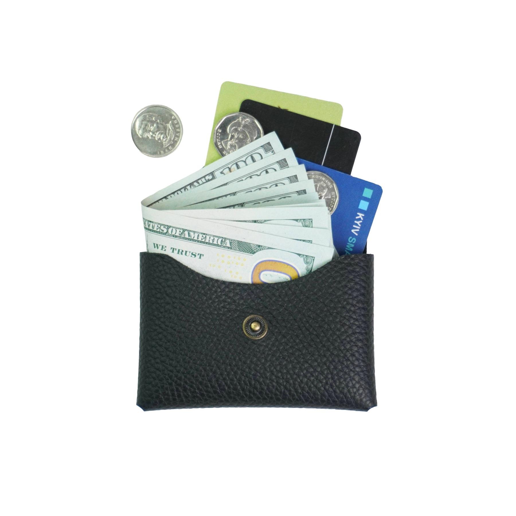 Гаманець шкіряний Флотар Mini-01 Чорний - фото 2 Гаманець шкіряний Флотар Mini-01 Чорний - фото 2