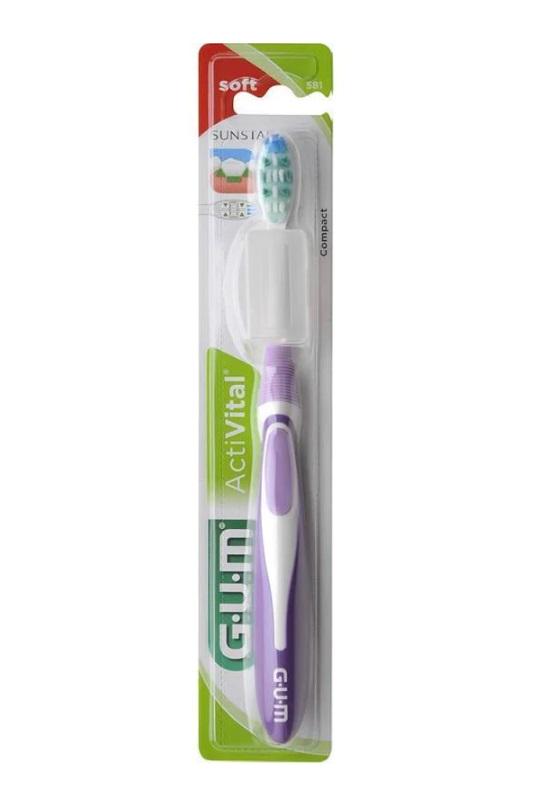 Зубная щетка GUM Activital Compact средняя жесткость Фиолетовый (7224)