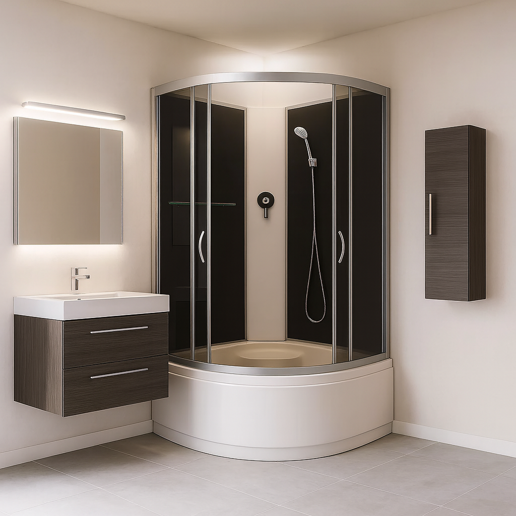 Бокс душевой KO&PO 6021 G на глубоком поддоне/тонированное стекло/раздвижная дверь/без крыши 80х80х195 см (C15605) Бокс душевой KO&PO 6021 G на глубоком поддоне/тонированное стекло/раздвижная дверь/без крыши 80х80х195 см (C15605)