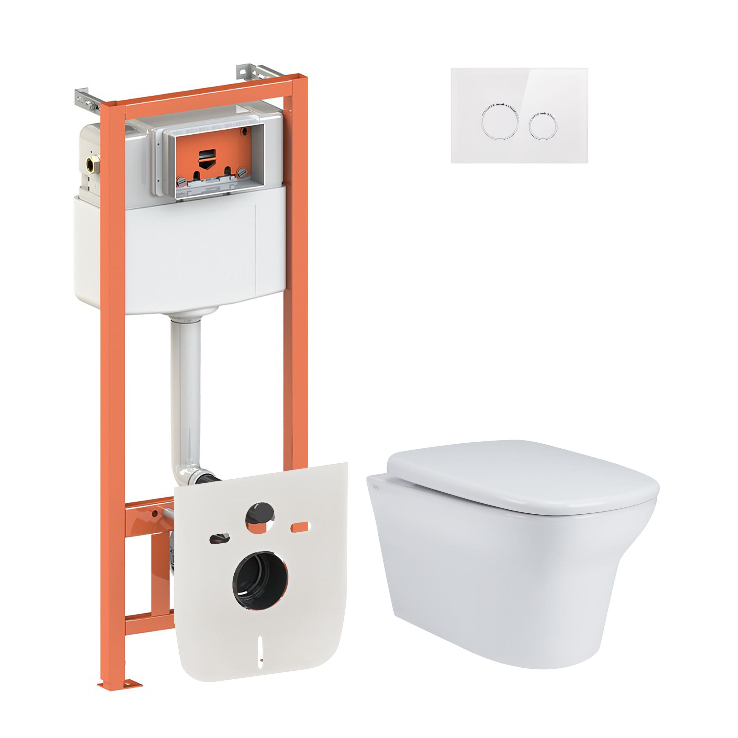 Комплект інсталяції Q-tap Nest QT25332614EW0133M425V1164GW з унітазом кнопка Білий (120922)