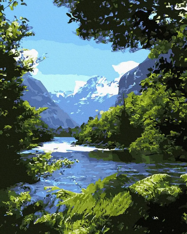 Картина по номерам Brushme Горная река 40x50 см (BK-GX45804)