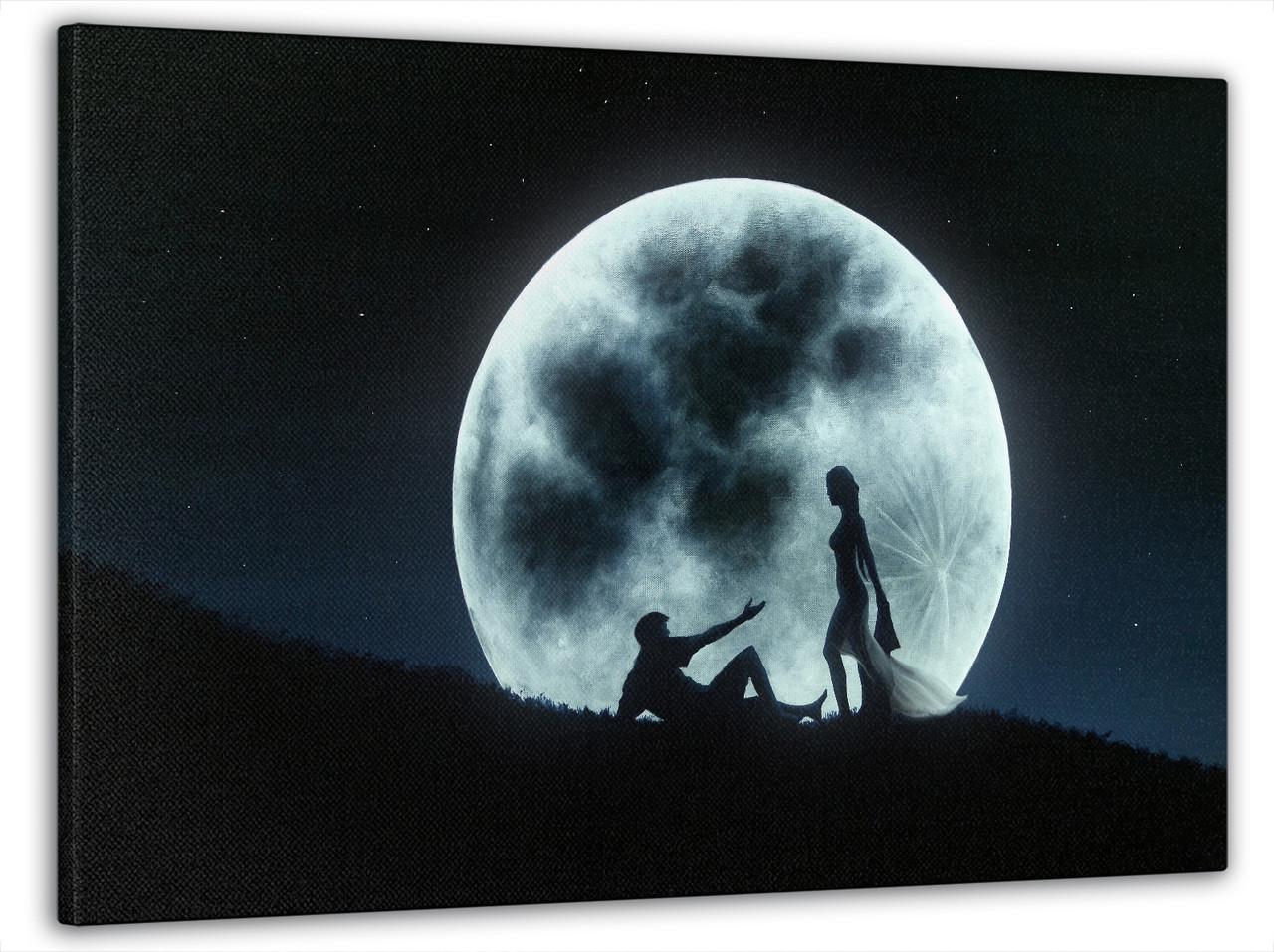 Картина на холсте DK Влюбленные на фоне луны 60x100 см (MK10205_M)