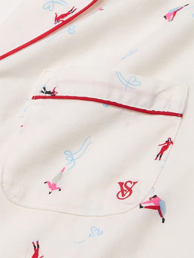 Піжама фланель сорочка/штани Victoria's Secret Long Pajama Set XS Білий (26926729) - фото 3