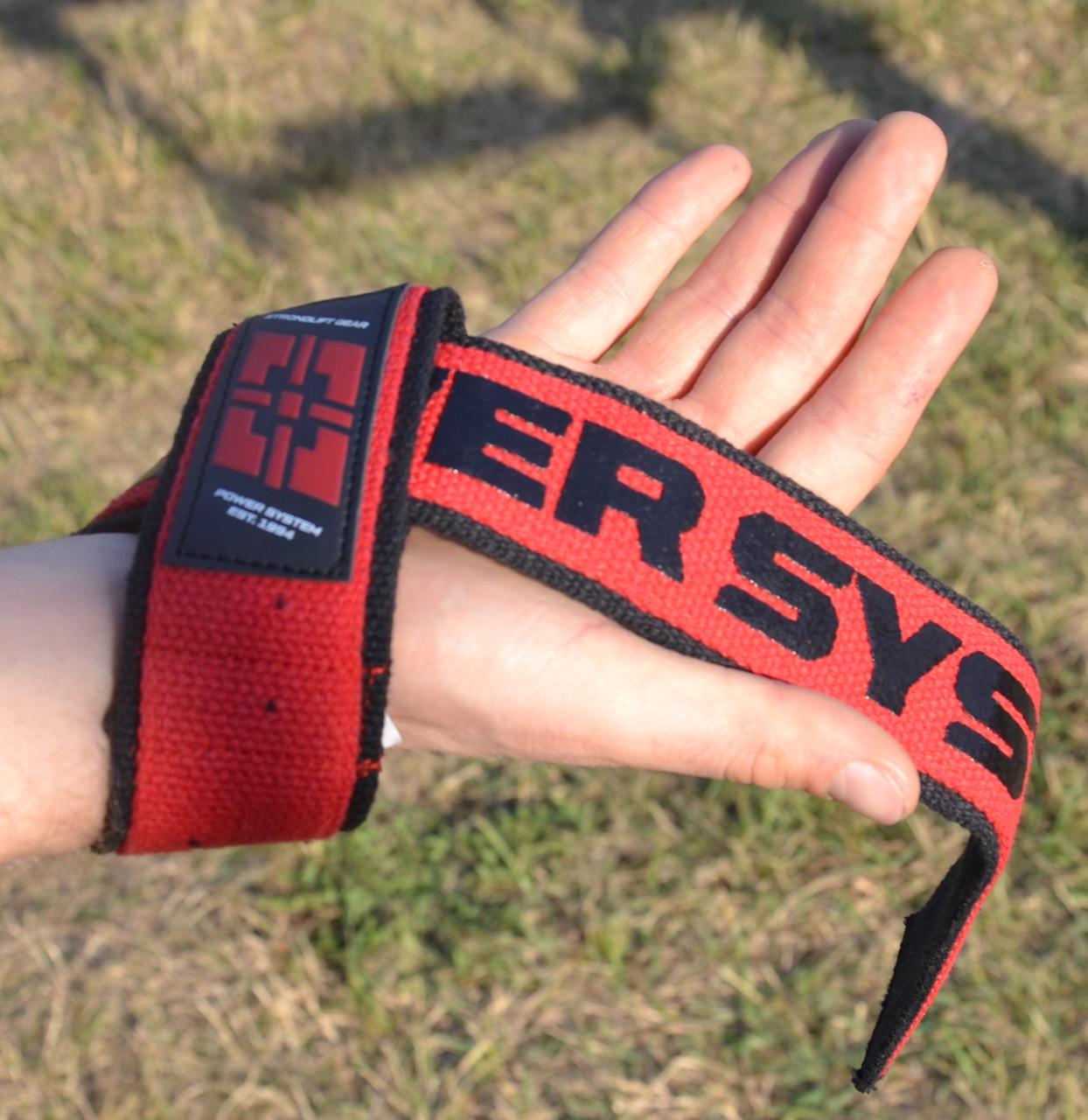 Лямки для тяги Power System PS-3401 Lifting Straps Duplex Black/Red (A-012130) - фото 4