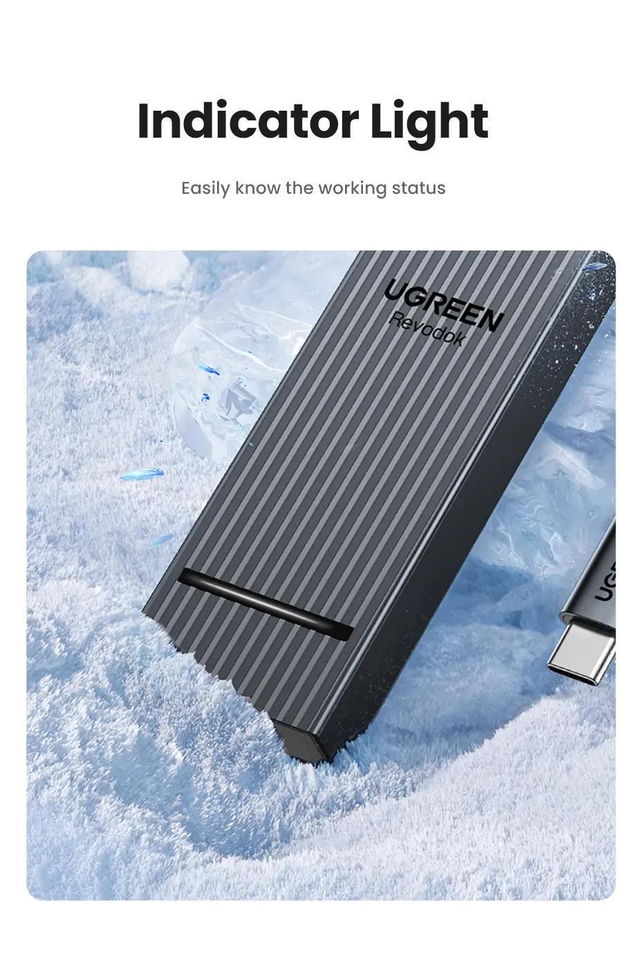 USB-хаб UGREEN 2хUSB-C 3.2 2хUSB-A 3.2 10 Гбіт/с HDMI 4K 60 Гц PD 100 Вт Сірий (45363) - фото 4