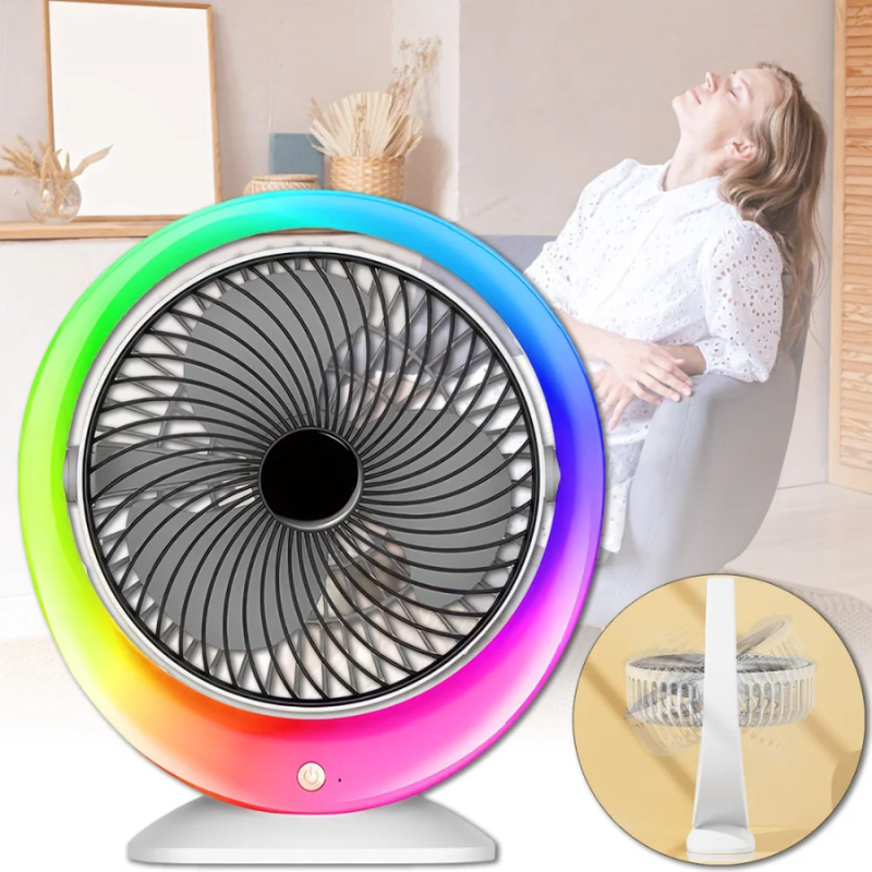 Вентилятор настільний VU-04 акумуляторний з підсвіткою (2606899880) - фото 8