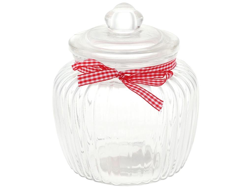 Банка с крышкой декорированная тесьмой 1,5 л (BDI-279-131)