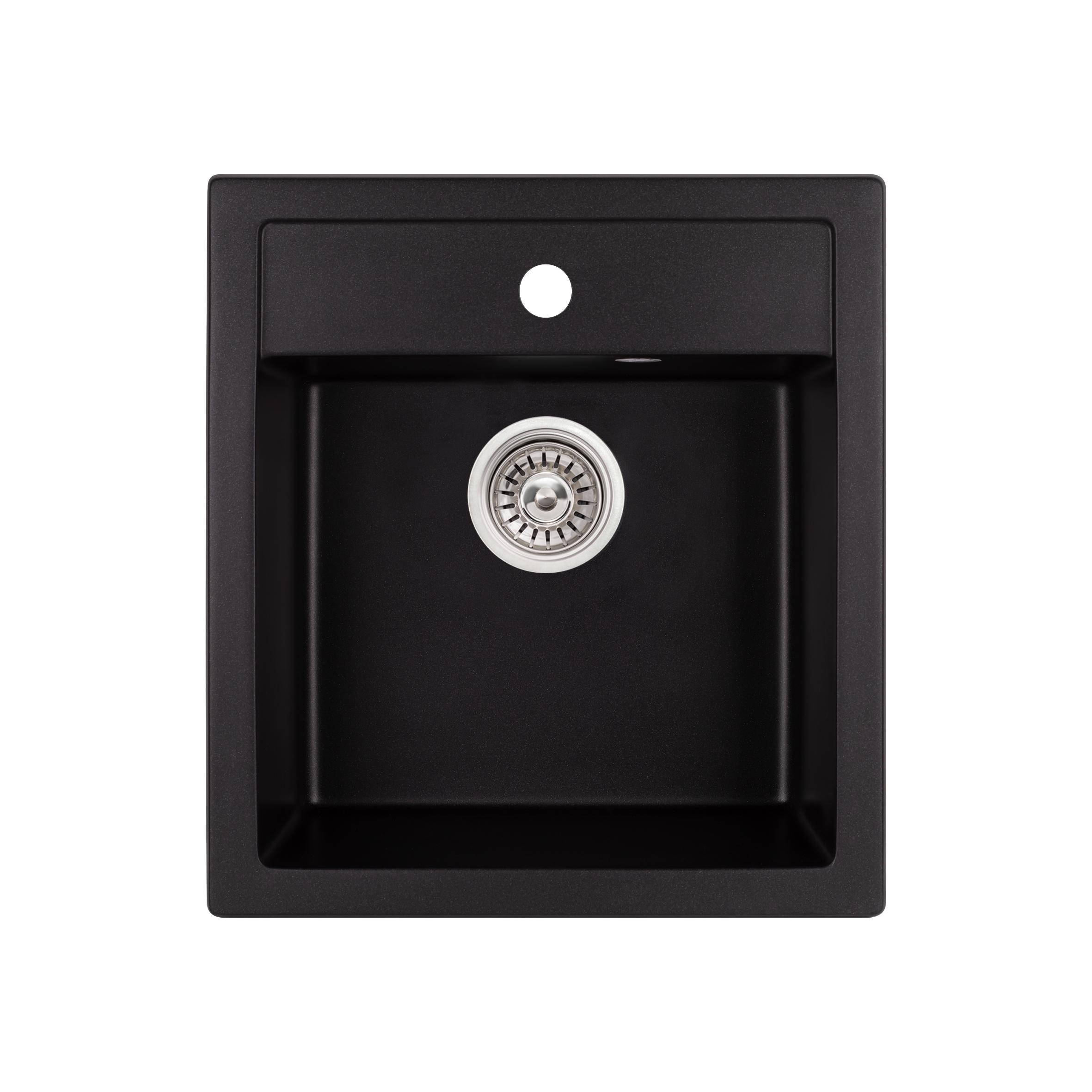 Кухонная мойка Qtap CS 5046 Black (QT5046BLA404)