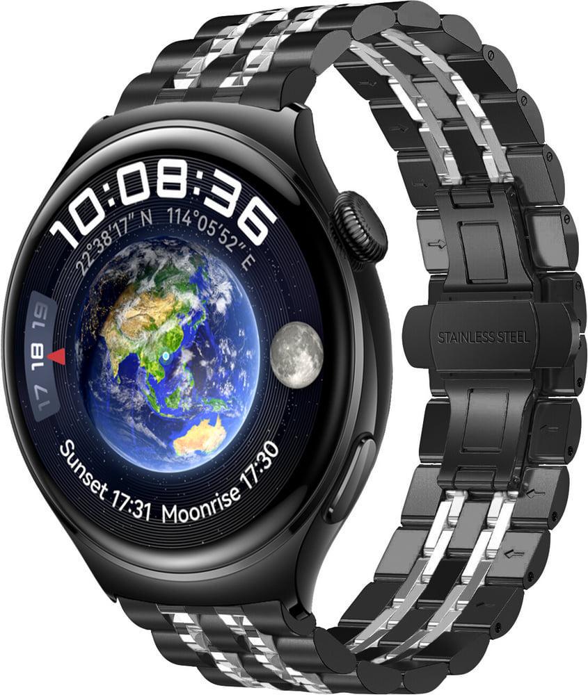 Браслет металевий Spinye Line для Huawei Watch 4/4 Pro Black Silver (38607-03)