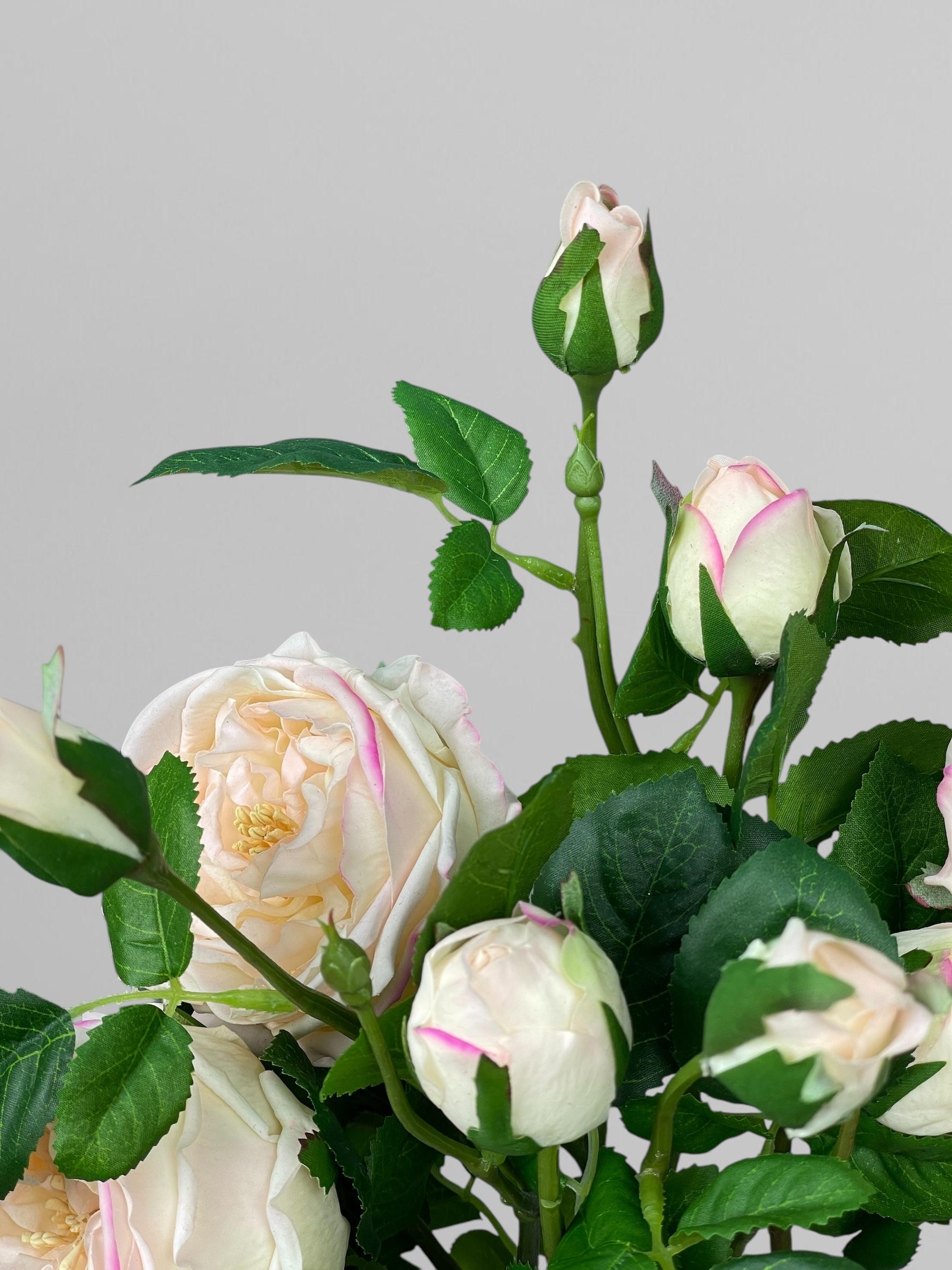 Искусственная роза Дэвида Остина ветка на 3 соцветия 72 см Персиковый (К02035) - фото 7