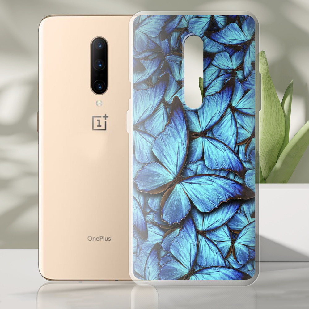 Чохол BoxFace OnePlus 7 Pro Лазурні Метелики Прозорий силікон (37257-up1550-37257) - фото 2