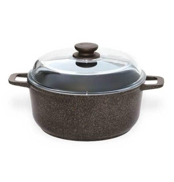 Кастрюля со стеклянной крышкой Биол Гранит Браун 2 л (К203ПС)