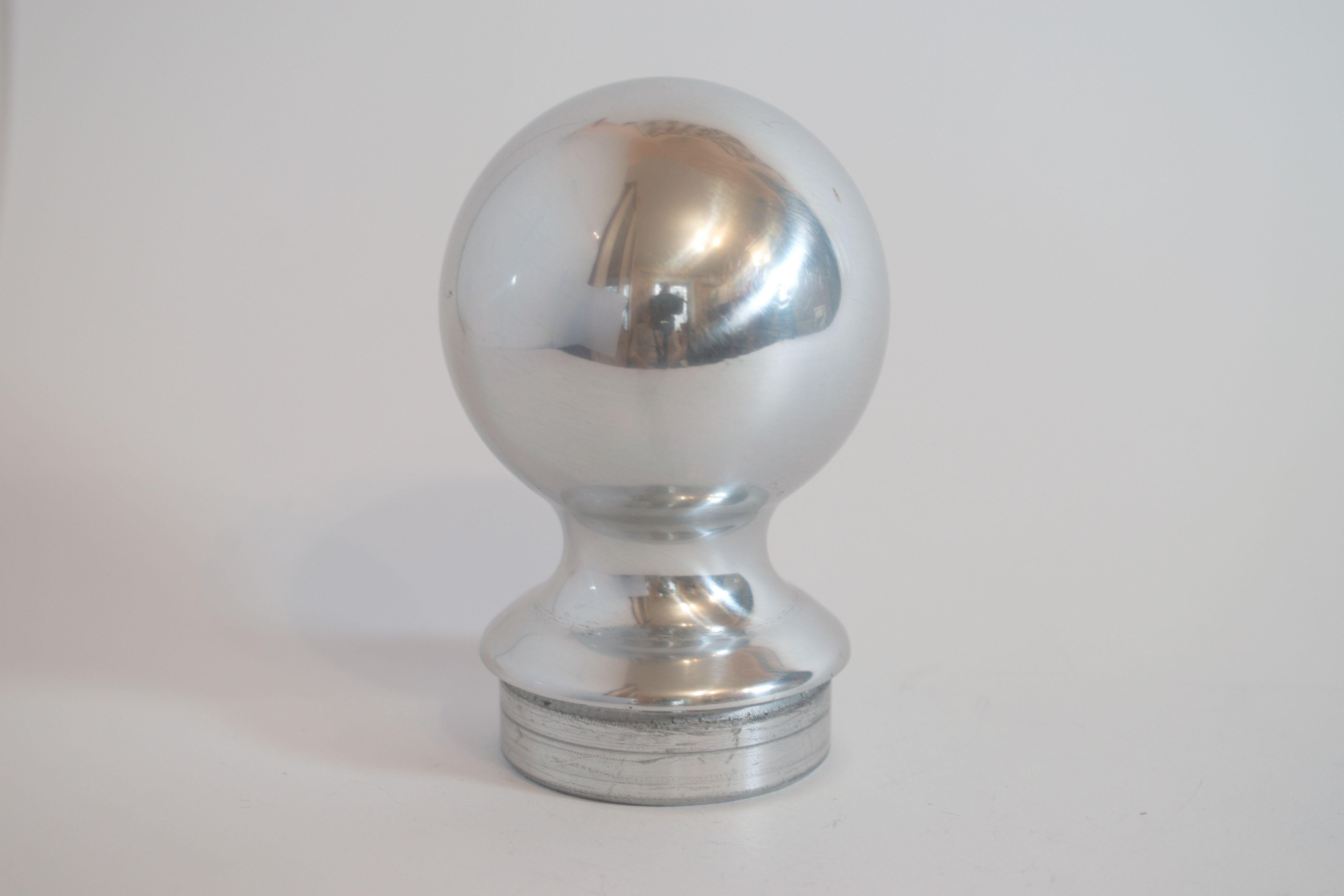 Заглушка поручня куля до алюмінієвих поручнів тип коло Срібний (10222с)