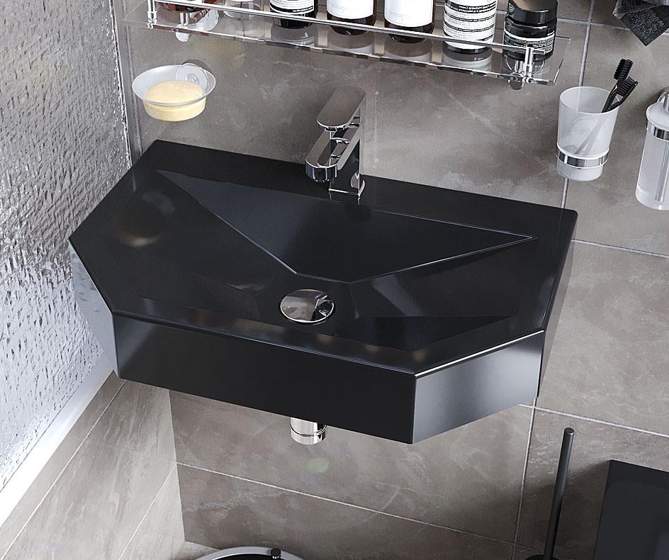 Умивальник підвісний Status Convers 60 Black (676) - фото 4