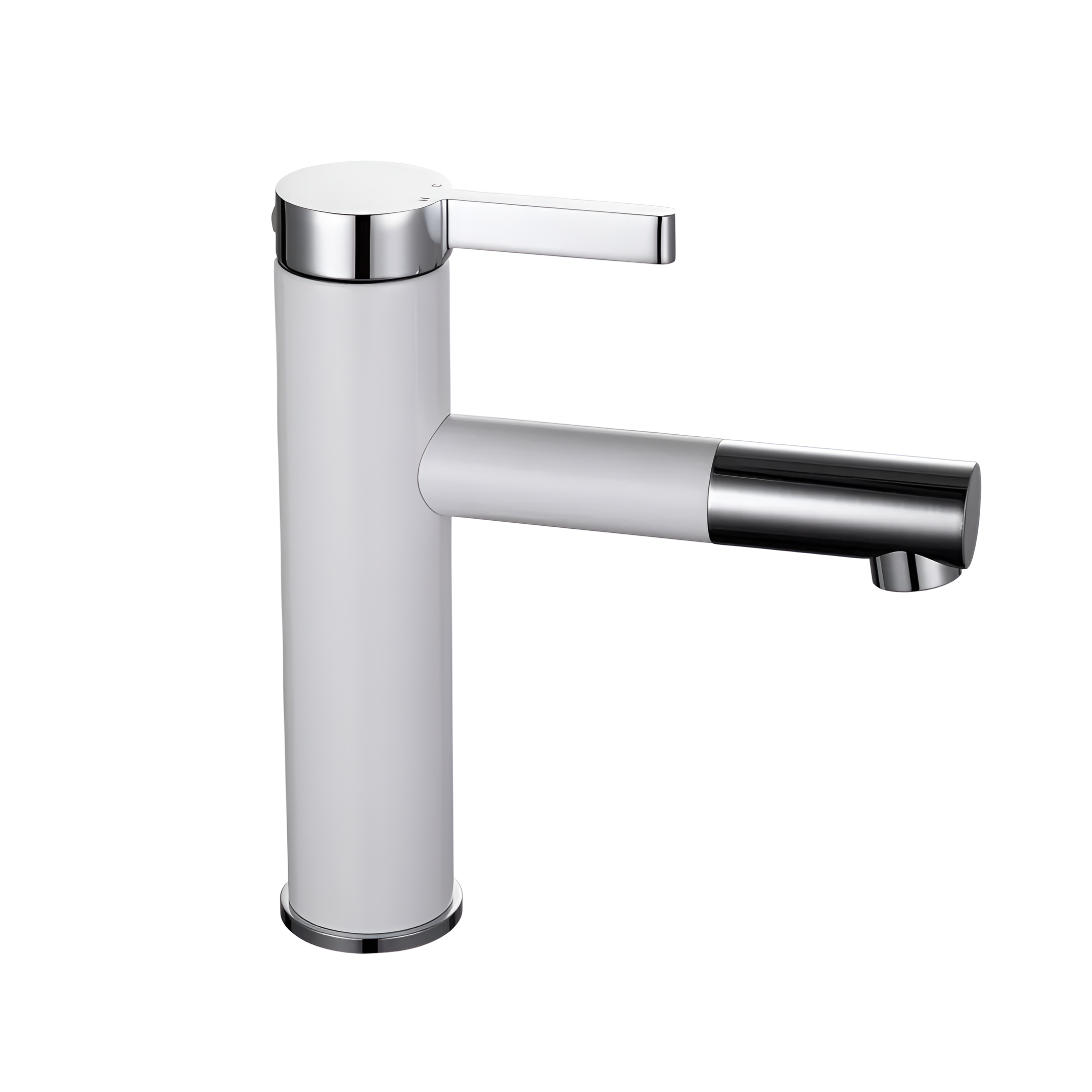 Змішувач для умивальника Frap F1052-14 високий Білий/Хром (24583175) Змішувач для умивальника Frap F1052-14 високий Білий/Хром (24583175)