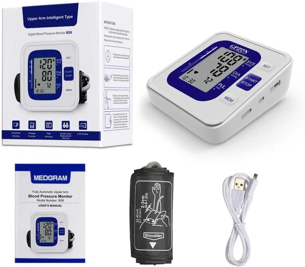 Тонометр автоматичний на плече GPZON пам'ять на 240 вимірювань манжета 22–42 см (0365) - фото 4