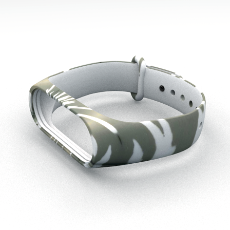 Ремешок для фитнес браслета Xiaomi Mi Band 3 4 Millitary White