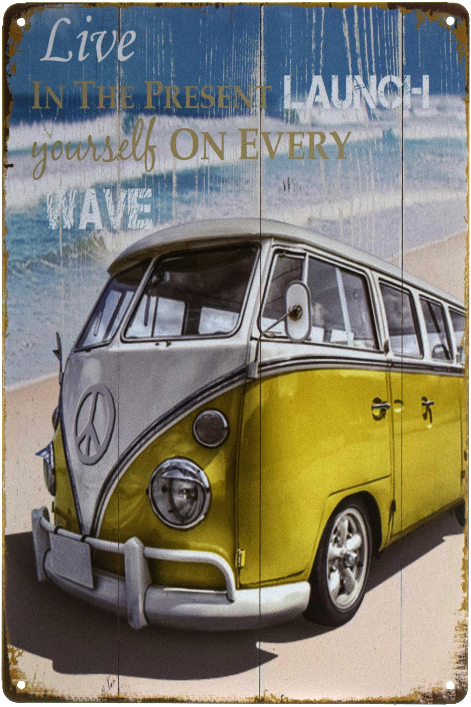 Табличка металева Volkswagen Yellow 20x30 см