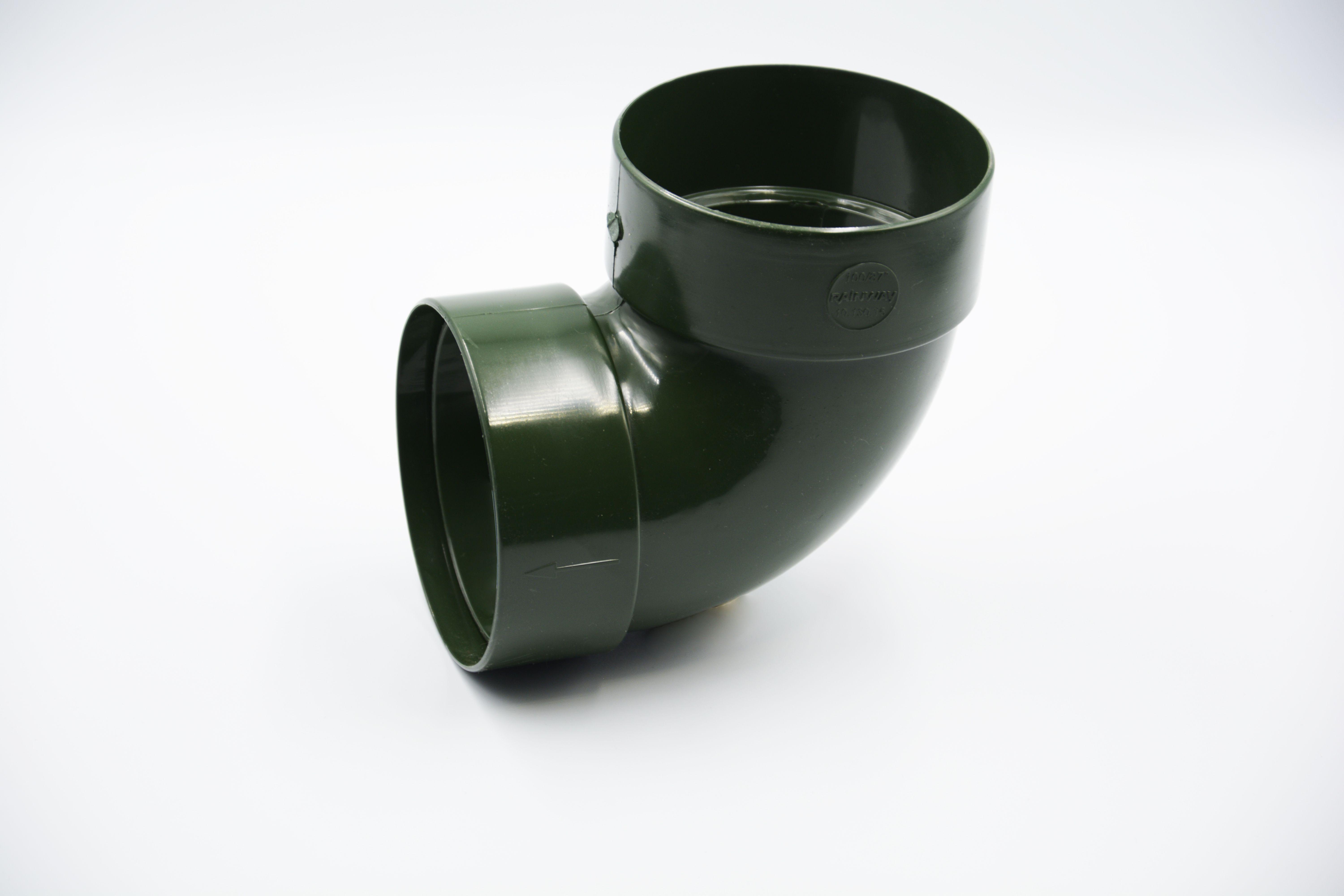 Отвод трубы двухмуфтовый RAINWAY 87° D 100 мм Зеленый RAL 6009 (10.130.16.003.RW) Отвод трубы двухмуфтовый RAINWAY 87° D 100 мм Зеленый RAL 6009 (10.130.16.003.RW)