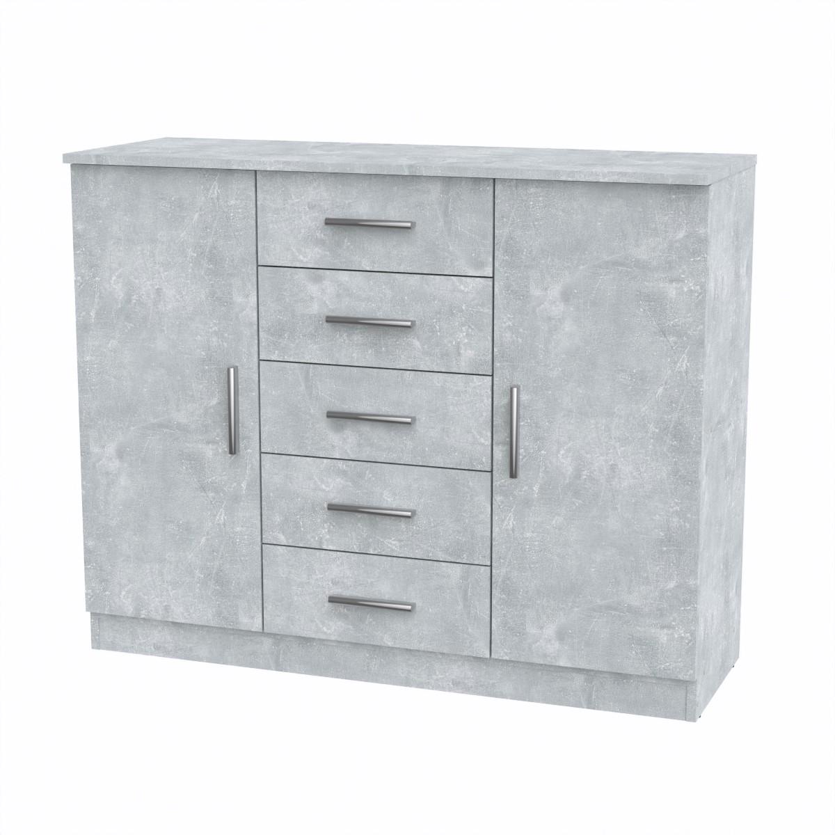 Комод Компаніт 5+2 1110х39х89,1 см Бетон (16983)