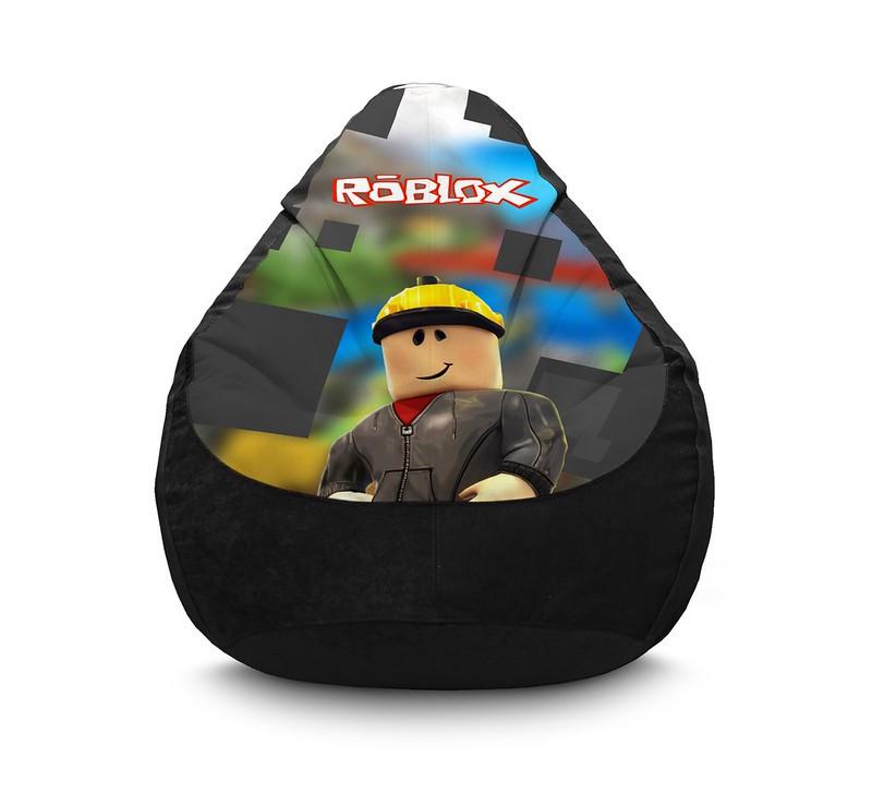 Кресло мешок iPuff Roblox Main character Флок XXL 90х125 см Черный
