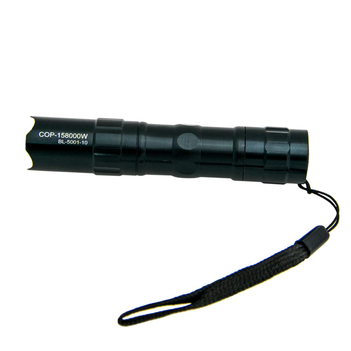 Маленький фонарик на батарейках BL-5001-10 Черный (1008926-Black)