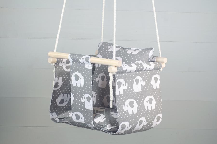 Качели детские тканевые Christyle 30х35 см Серый (15898)