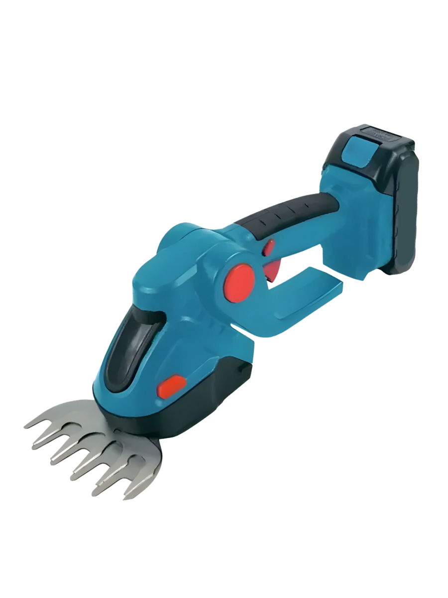 Триммер-кусторез аккумуляторный садовый 1320 об/мин 2 насадки/2 АКБ Голубой (1183173654)