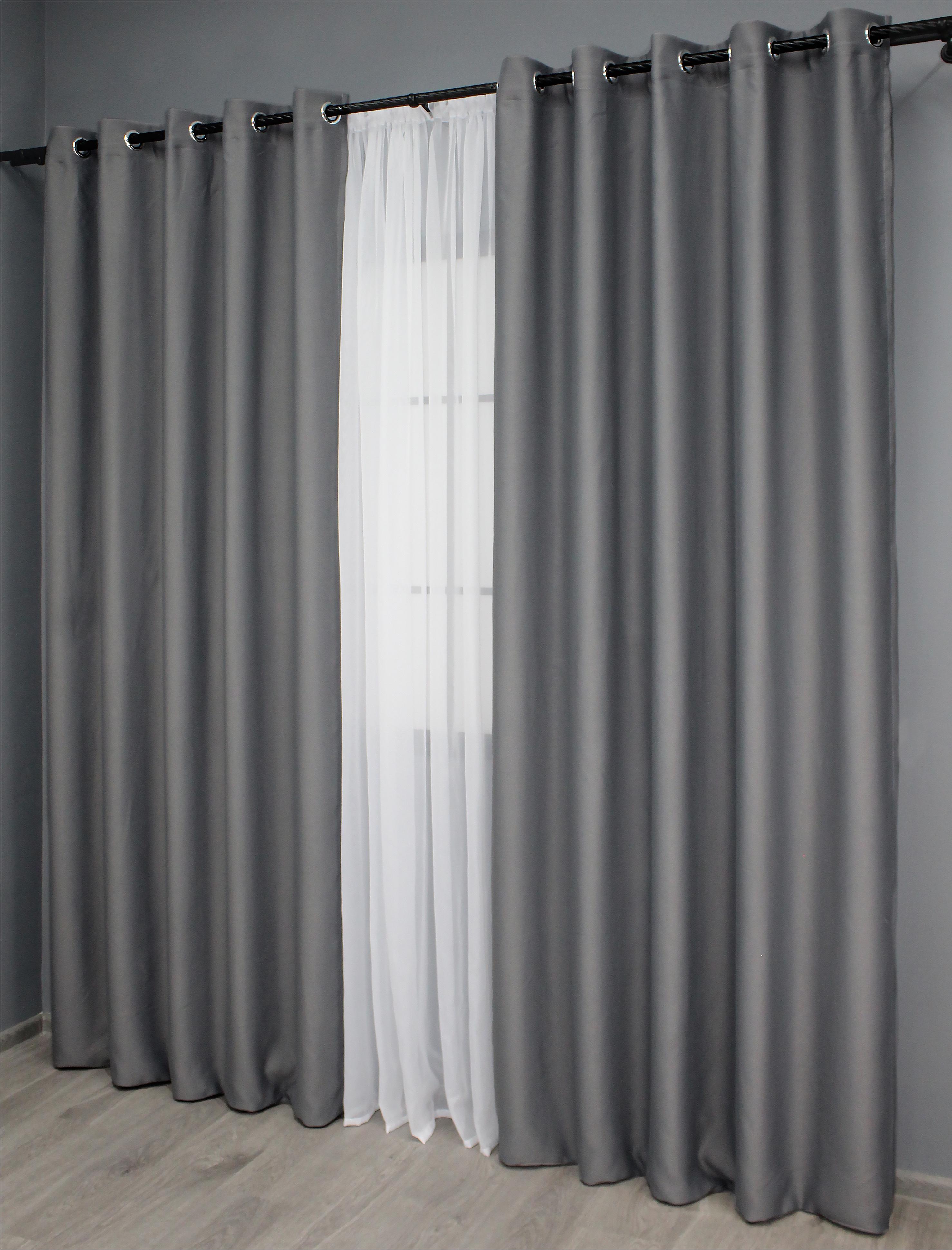 Комплект штор на люверсах VR-Textil Блекаут Bagema Rvs № 1244ш 150х250 см 2 шт. Сірий (37-0017) - фото 3 Комплект штор на люверсах VR-Textil Блекаут Bagema Rvs № 1244ш 150х250 см 2 шт. Сірий (37-0017) - фото 3