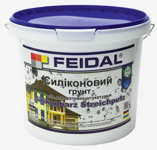 Грунт силіконовий Silikonharz Streichputz Feidal під декоративні штукатурки 8 кг (27582069)