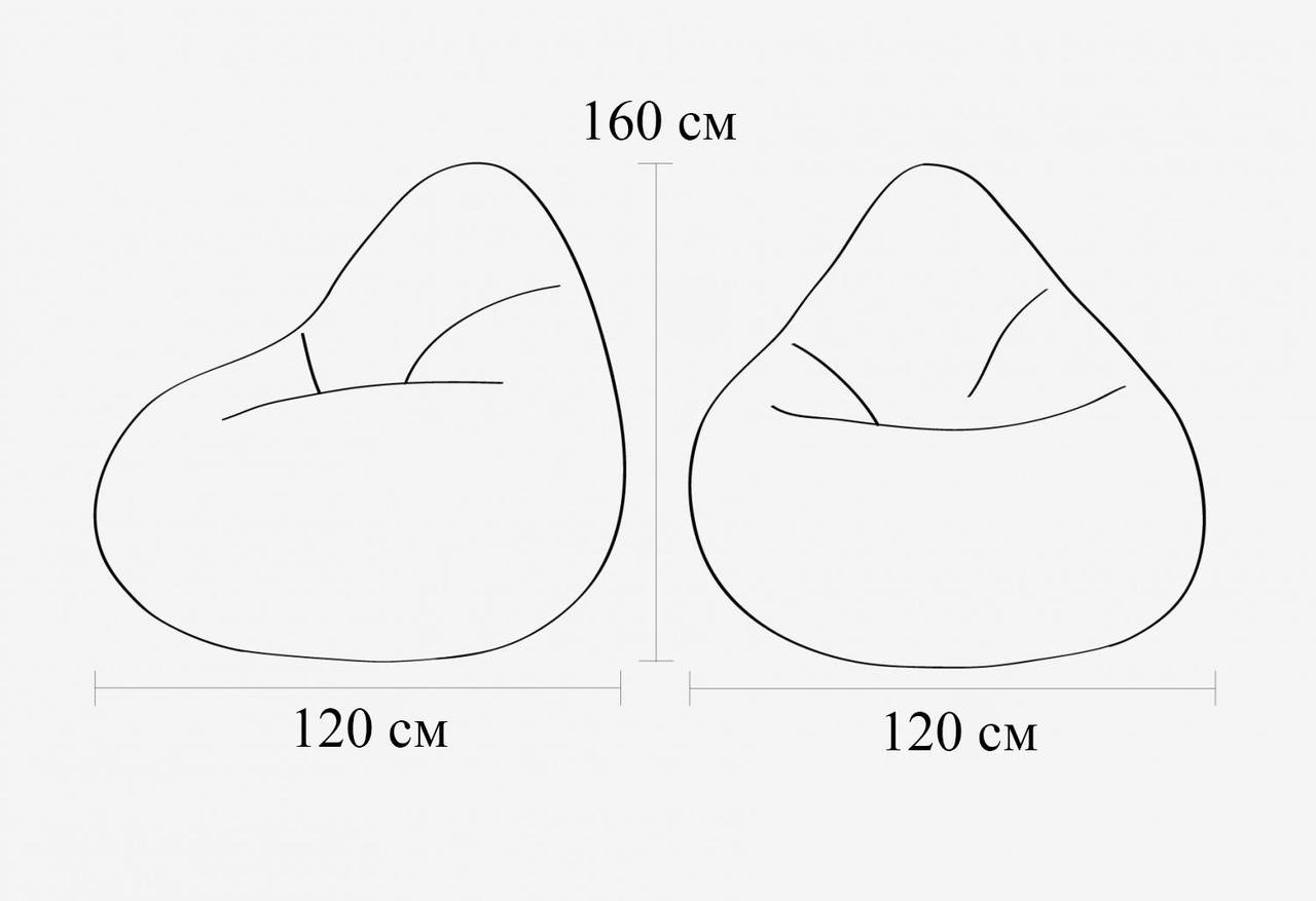 Бескаркасное кресло-мешок SkyPuff MEGA Груша Оксфорд 115 XXXL 160х120 см (1160072) - фото 8 Бескаркасное кресло-мешок SkyPuff MEGA Груша Оксфорд 115 XXXL 160х120 см (1160072) - фото 8