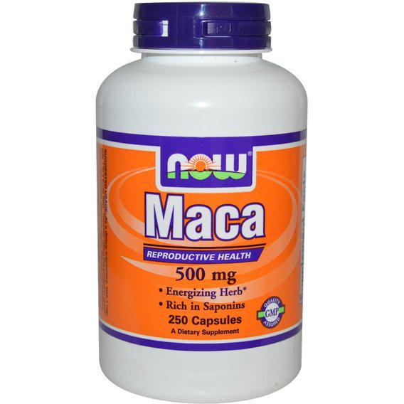 Мака NOW Foods Maca 500 мг 250 Caps