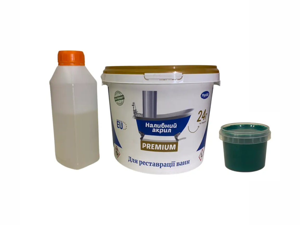 Акрил для ванн жидкий Plastall Premium 1,2 м 2,6 кг Зеленый (14963112)
