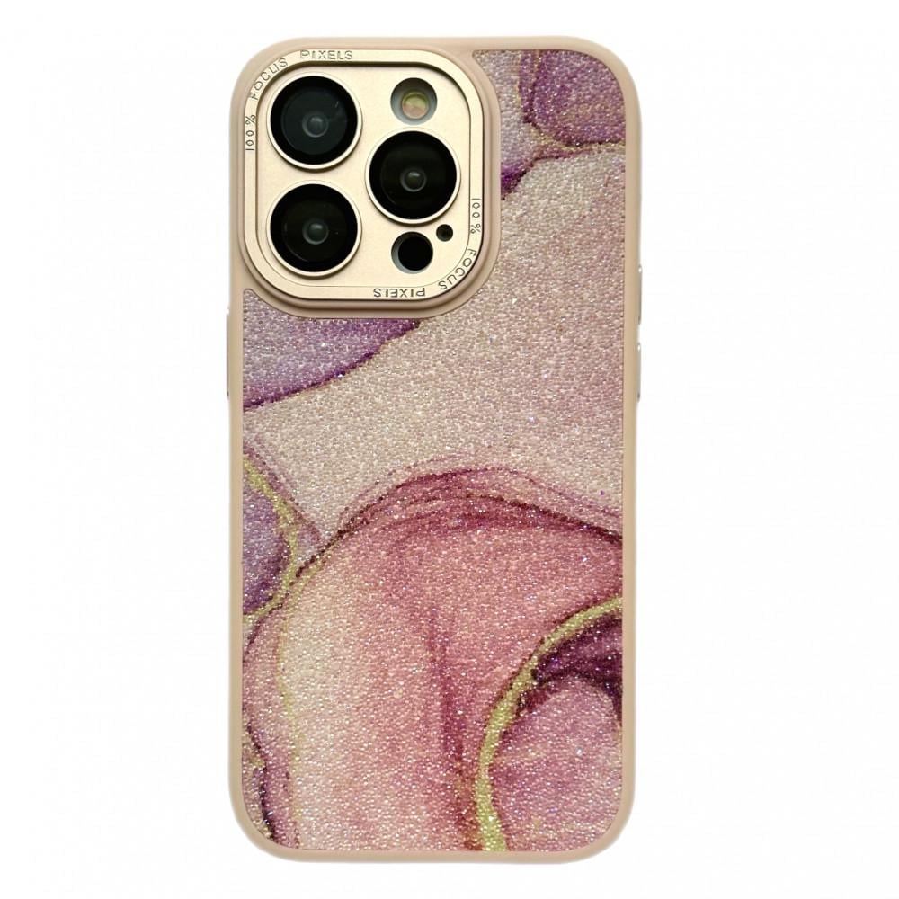 Чохол для Apple iPhone 14 Pro Max Glitter Marble Series Pink