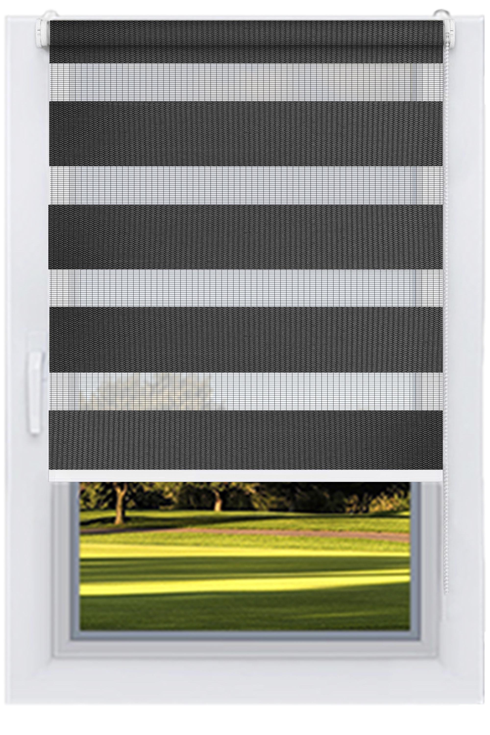 Ролета тканевая Decolux 90х200 см Стендаль Черный